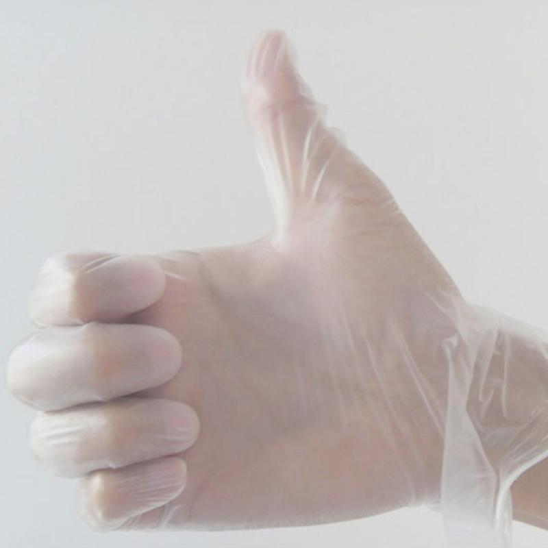 100 Pcs Transparent Disposable PVC Gloves Dishwashing/Kitchen/Medical/Latex/Rubber/Garden