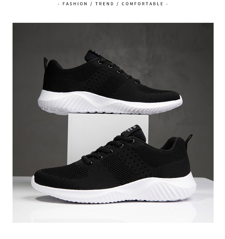 Men's Fashion Sneakers Breathable Lightweight Running Lace-Up Jogging Casual Sport Big Size Shoes