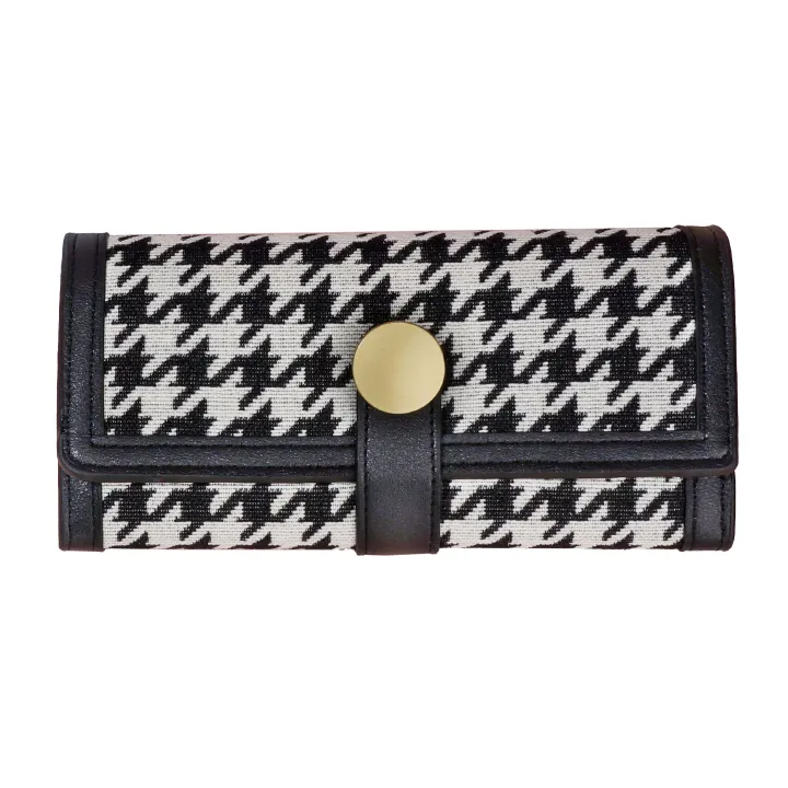 Bags  Fashion  Women's Bags  Wallets New women's wallet 30% discount thousand bird lattice buckle handbag multi card slot fashion long change bag card bag wallet