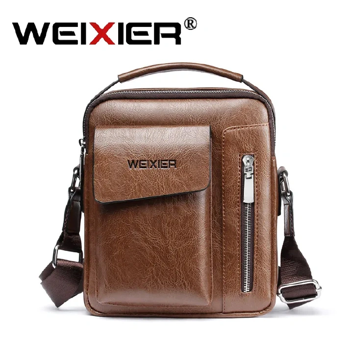 (Anniversary Special Sale) WEIXIER Official Genuine Men's Shoulder Bags Handbags and Messenger Bags Men's Casual and Business Messenger Bags