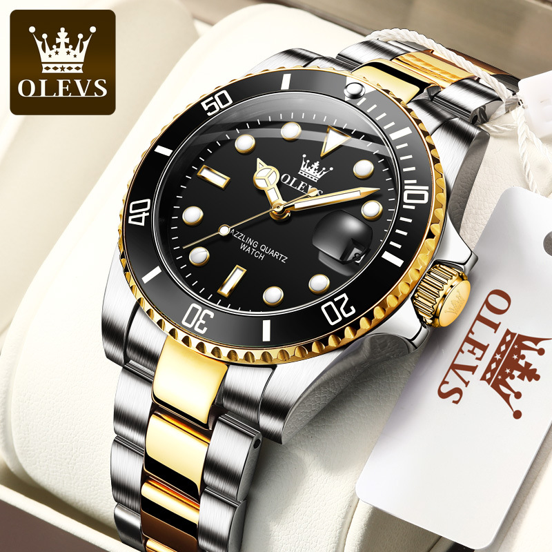 Rolex brand watch， new fashion，lux Green Water Ghost quartz watch waterproof men&apos;s Watch
