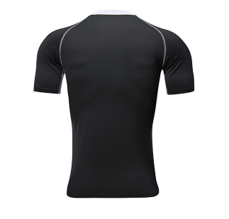 Men&apos;s Quick-Drying High Elastic Sports Fitness Short Sleeve Sweatshirts Bottoming Tights
