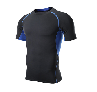 Men&apos;s Quick-Drying High Elastic Sports Fitness Short Sleeve Sweatshirts Bottoming Tights