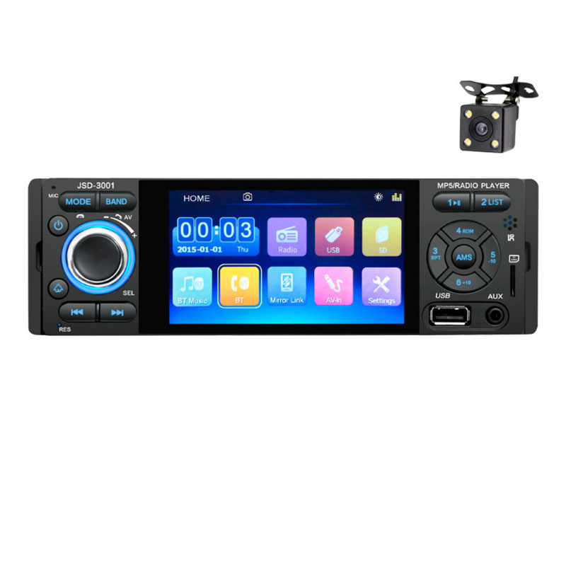 Automobile 12V single ingot 4.1-inch bluetooth car mp5 player USB card insertion machine 3001
