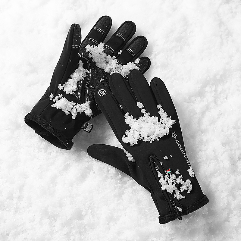 Outdoor waterproof gloves winter touch screen men and women windproof and warm riding