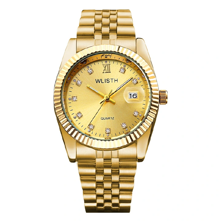 Classic versatile men's watch non mechanical watch calendar steel band