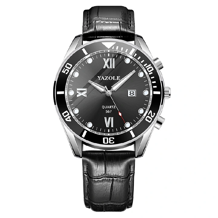 567 men watch calendar luminous waterproof Lex green water ghost watch men's quartz watch men's watch