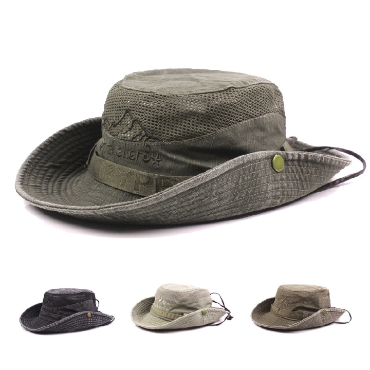 Summer outdoor sun hat men's big edge sun visor men's anti-ultraviolet fishing hat fisherman hat sun cap
