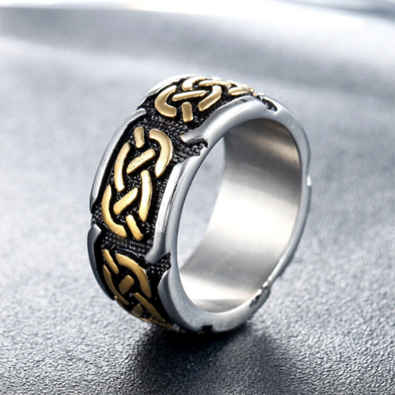 Personality vintage pattern men&apos;s European and American rings