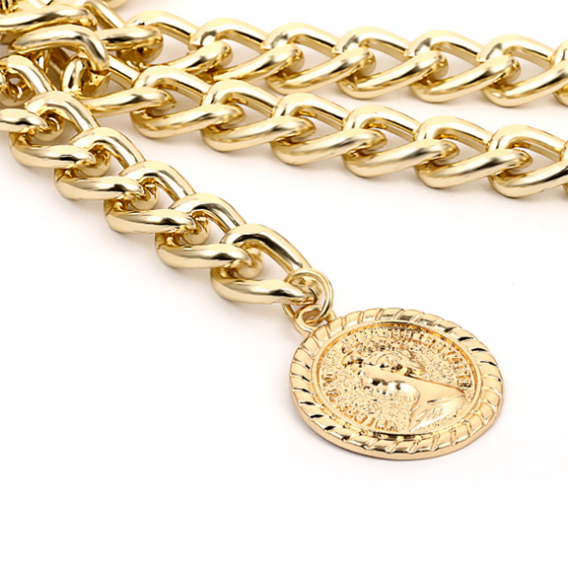 Personality retro tassels versatile multi-layer waist chain