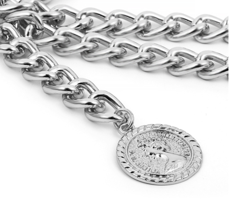 Personality retro tassels versatile multi-layer waist chain