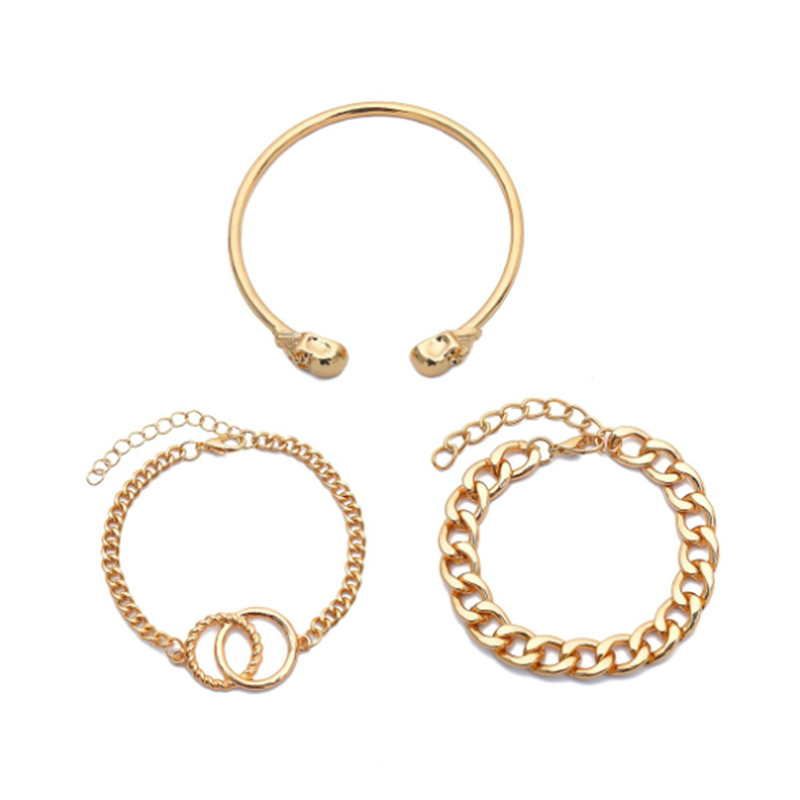 Simple creative skull personality punk metal wild bracelet