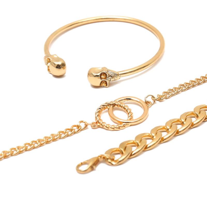 Simple creative skull personality punk metal wild bracelet