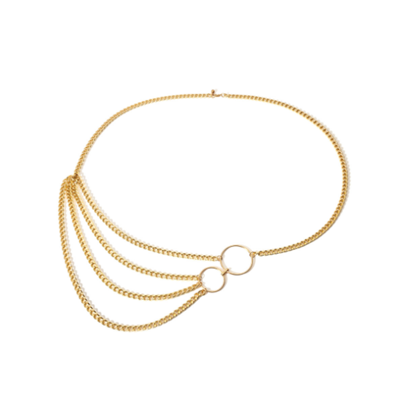 Metal sexy multi-layer tassel fashion body chain