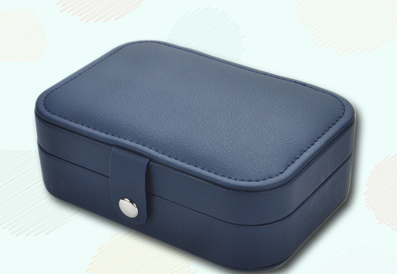 European-style leather double-layer jewelry storage box