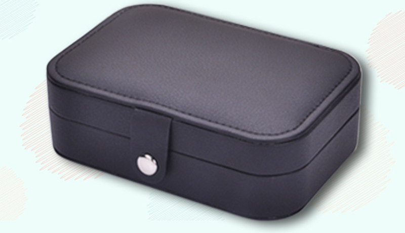 European-style leather double-layer jewelry storage box