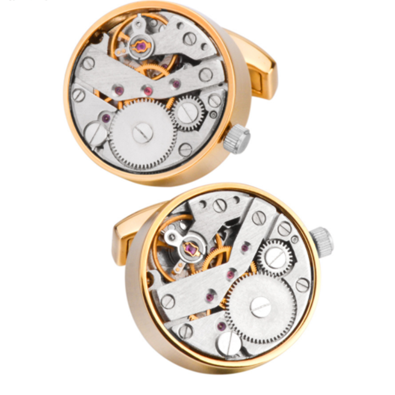 Punk Movement Watch Rotatable Mechanical Sense French Shirt Cufflinks
