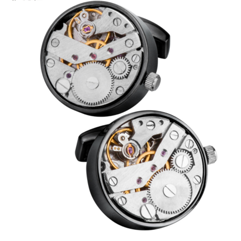 Punk Movement Watch Rotatable Mechanical Sense French Shirt Cufflinks