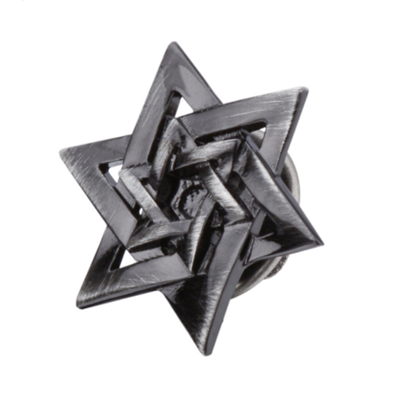 Men&apos;s Mini Suit Delicate Wild Hex Star Collar Pin