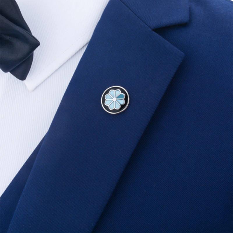 Exquisite men&apos;s and women&apos;s suits round multicolor lotus brooch