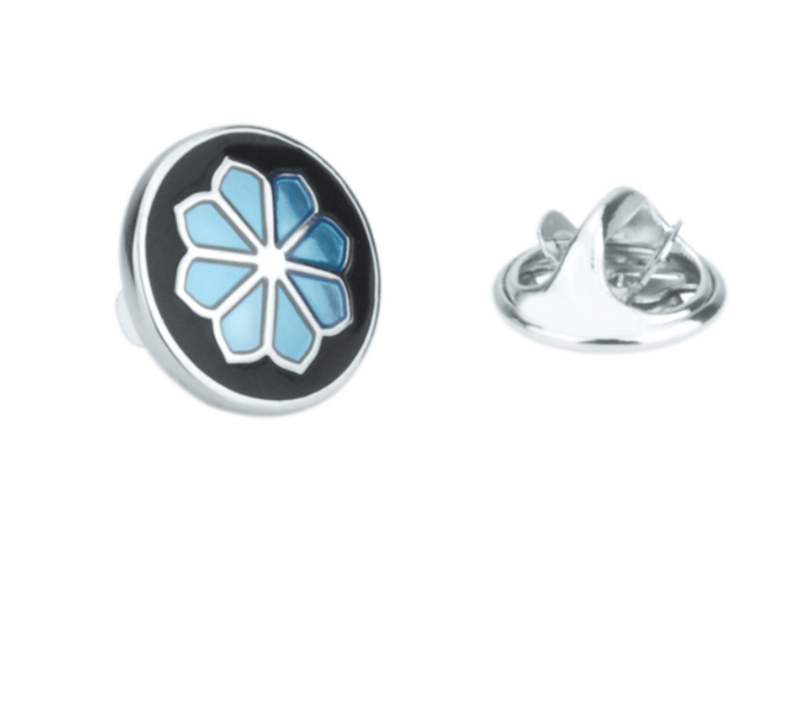Exquisite men&apos;s and women&apos;s suits round multicolor lotus brooch