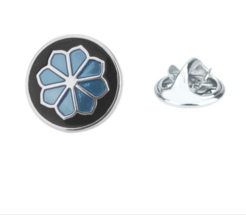 Exquisite men&apos;s and women&apos;s suits round multicolor lotus brooch