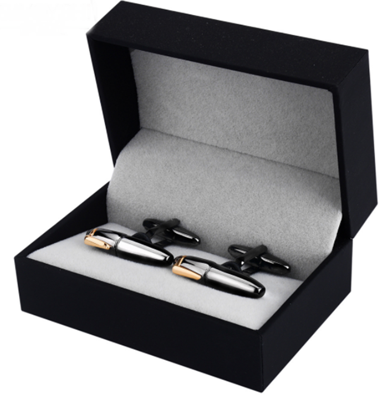 New Men&apos;s Metal Gun Black Pen Cufflinks