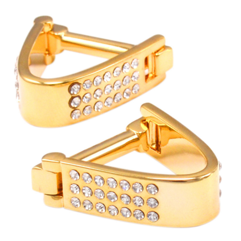 High-end men&apos;s formal wear triangle slingshot diamond shirt French cufflinks