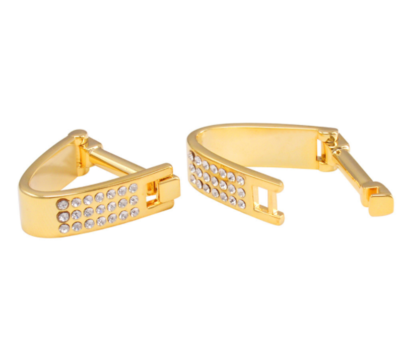 High-end men&apos;s formal wear triangle slingshot diamond shirt French cufflinks
