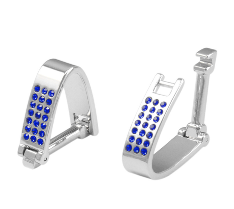 High-end men&apos;s formal wear triangle slingshot diamond shirt French cufflinks
