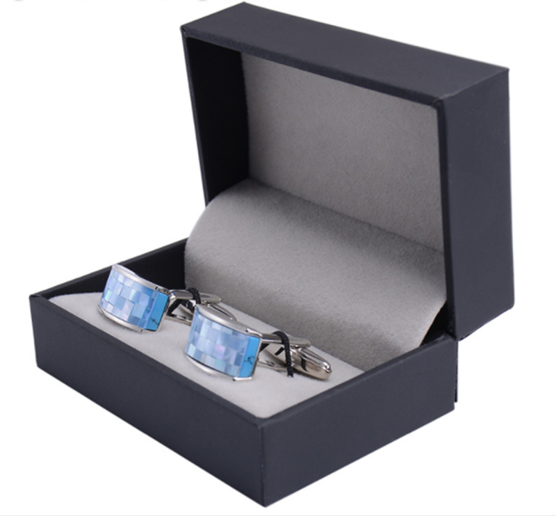 Business shirt blue spell shell cufflinks