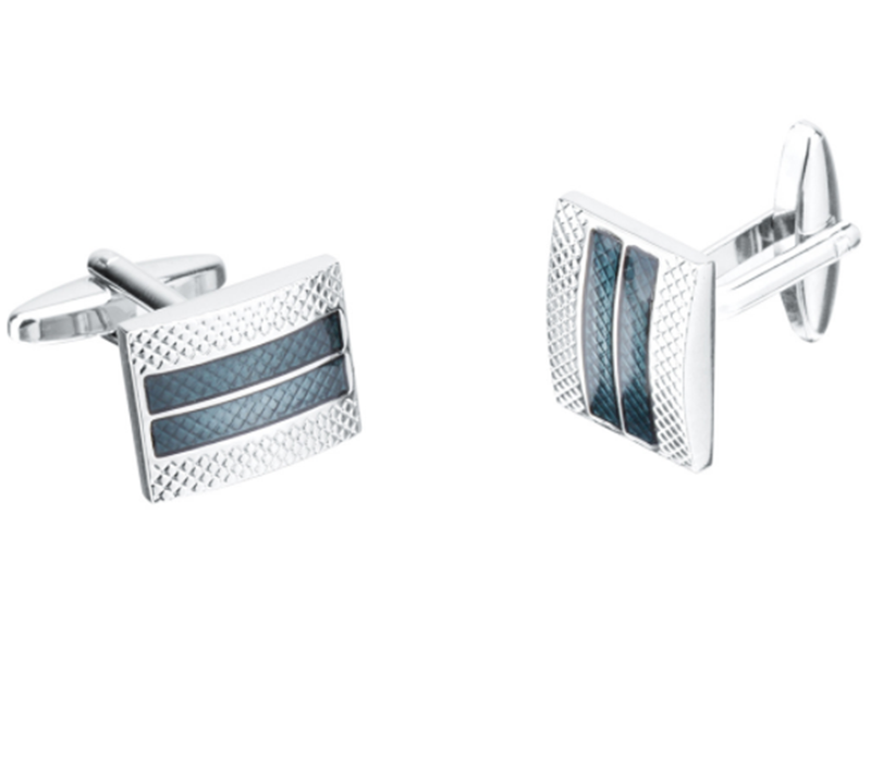 High-grade rectangular transparent oil cufflinks