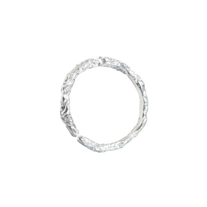 S925 Tree branch opening fresh literary style temperament sterling silver couple ring