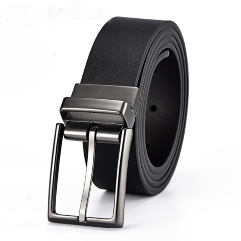 Frosted wild double-sided rotating pin buckle men&apos;s belt