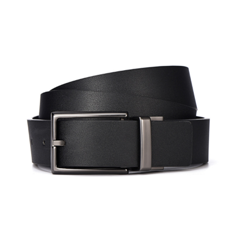 Frosted wild double-sided rotating pin buckle men&apos;s belt