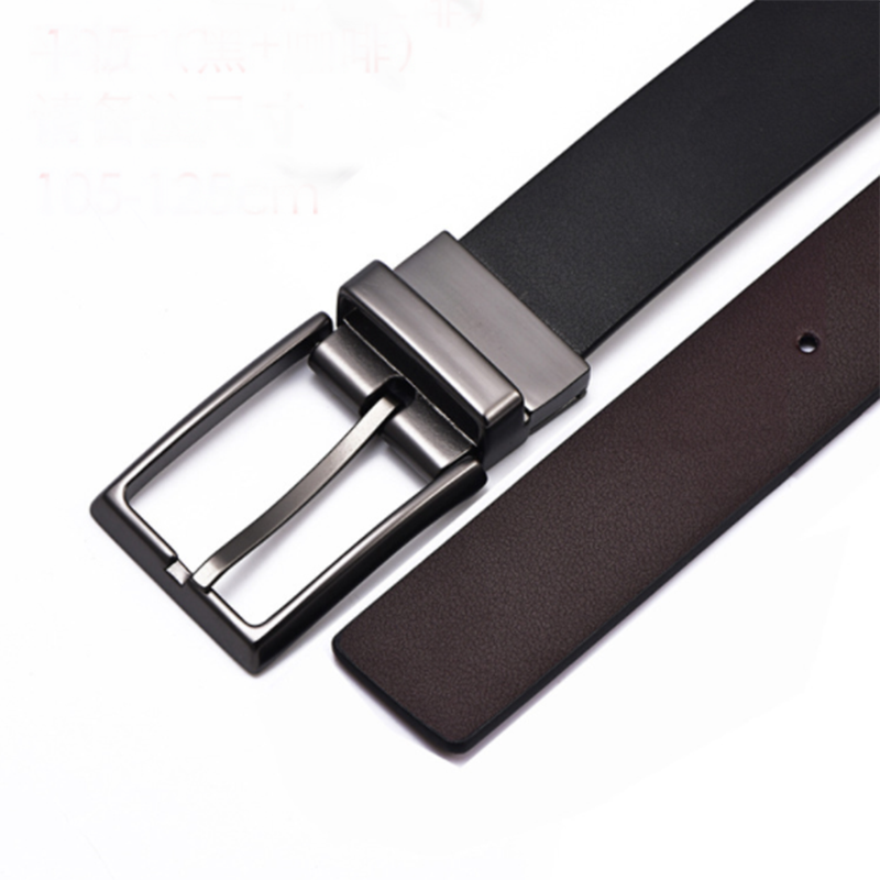 Frosted wild double-sided rotating pin buckle men&apos;s belt