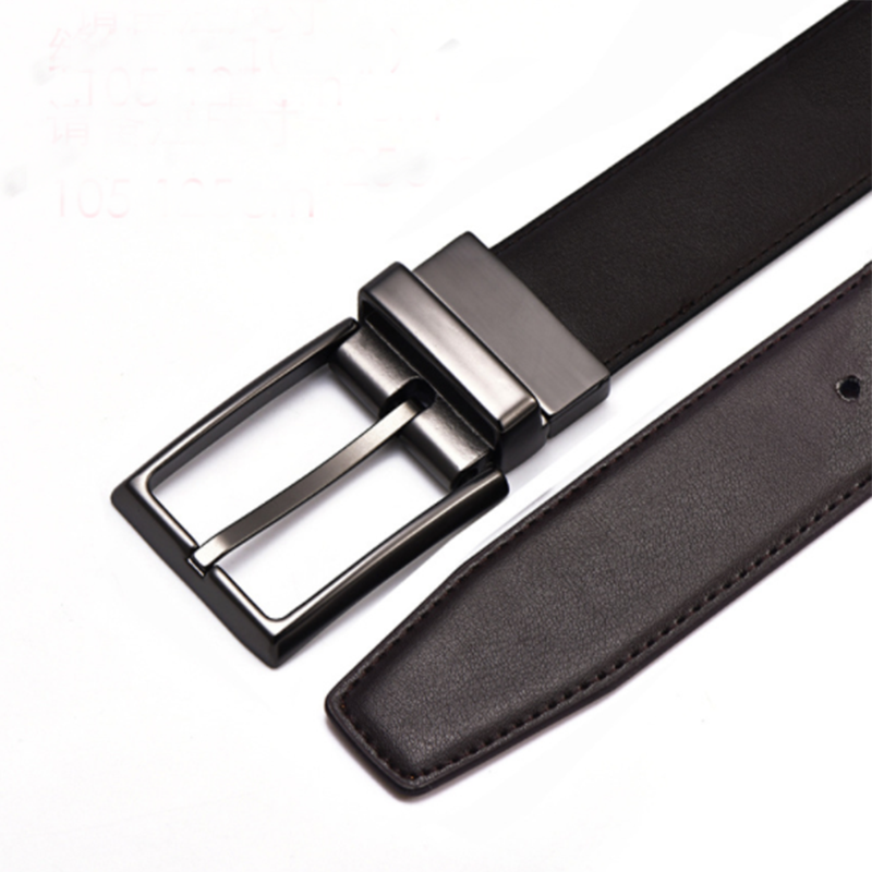 Frosted wild double-sided rotating pin buckle men&apos;s belt