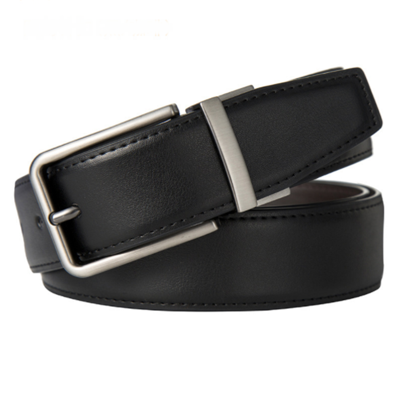 Frosted wild double-sided rotating pin buckle men&apos;s belt