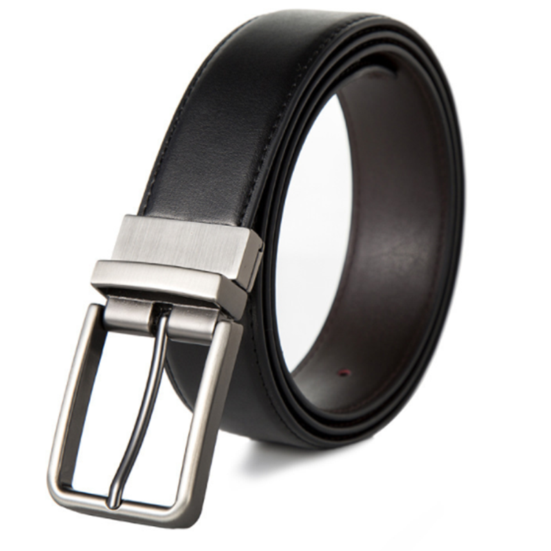 Frosted wild double-sided rotating pin buckle men&apos;s belt
