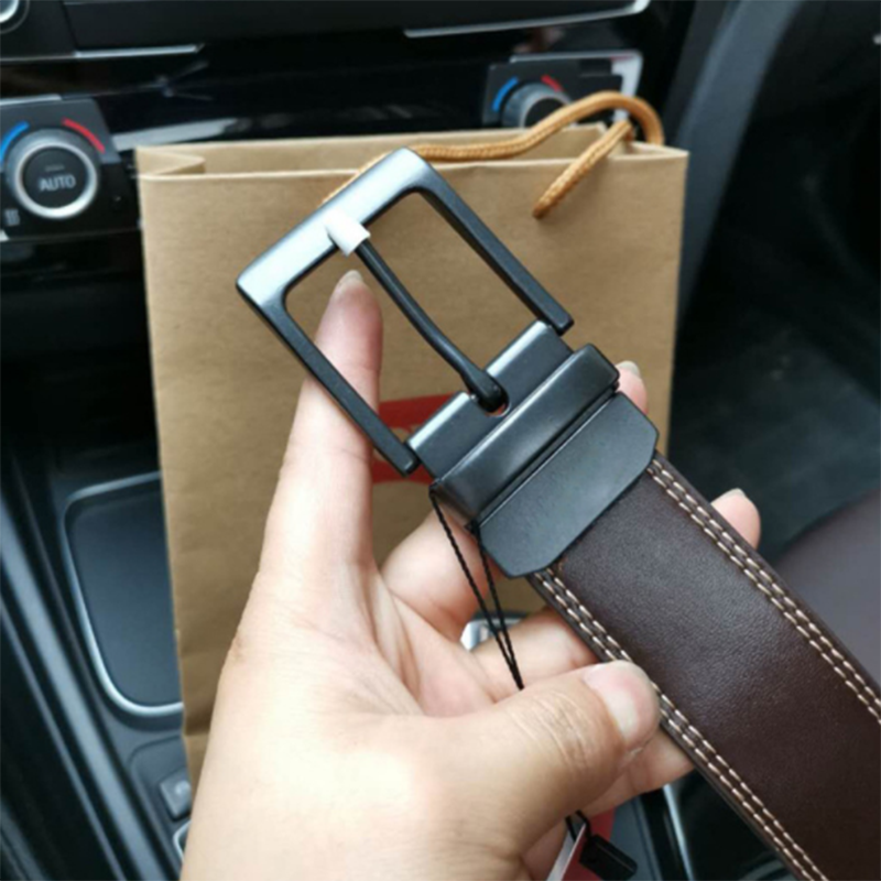 Men&apos;s wallet leather belt pin buckle gift box set
