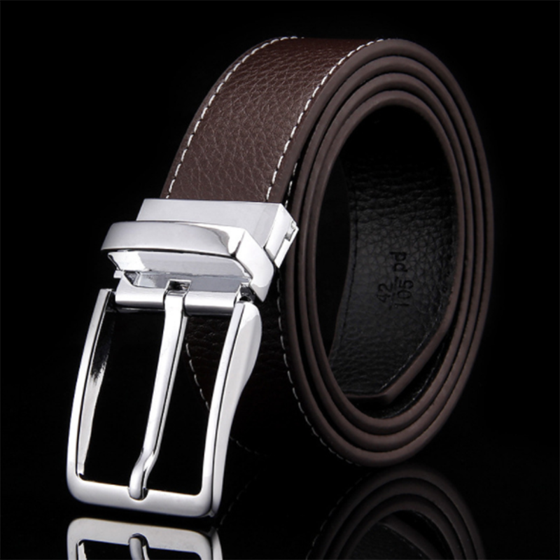 Korean fashion business men&apos;s leather belt