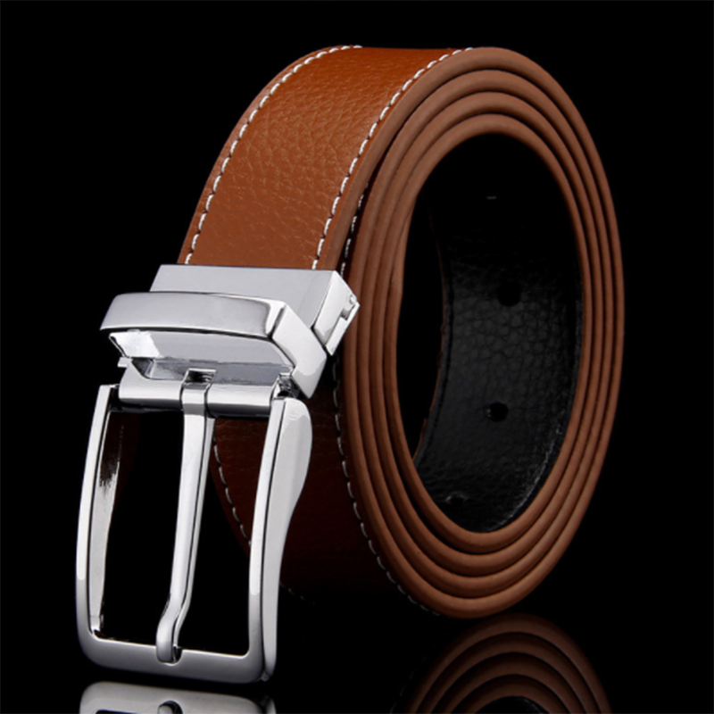 Korean fashion business men&apos;s leather belt