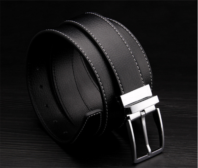 Korean fashion business men&apos;s leather belt