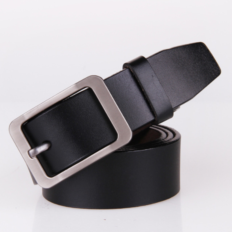 European and American personality simple men&apos;s pin buckle leather belt