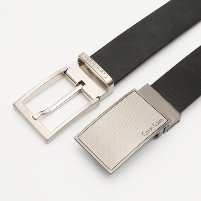 Rotating smooth pin buckle double-sided leather belt gift box set