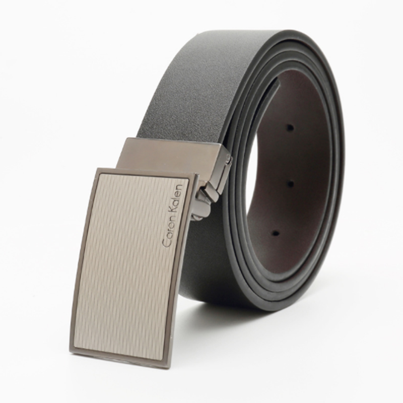 Rotating smooth pin buckle double-sided leather belt gift box set