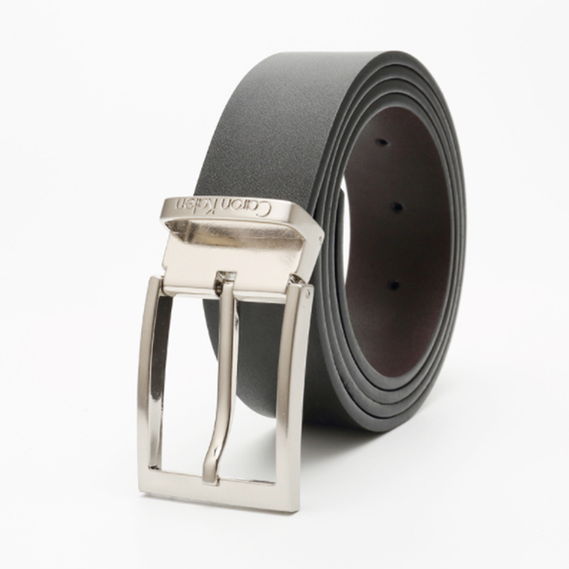 Rotating smooth pin buckle double-sided leather belt gift box set