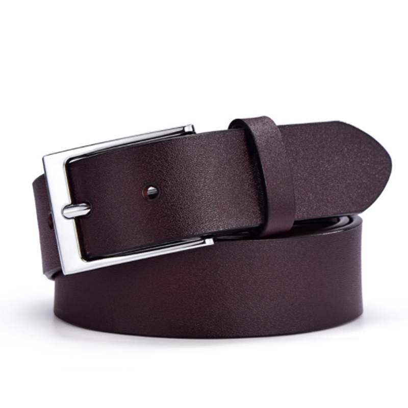 Retro business casual leather simple pin buckle men&apos;s belt