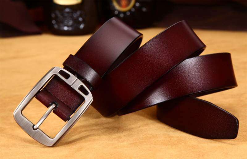 Trendy Retro Men&apos;s Leather Cowhide Belt