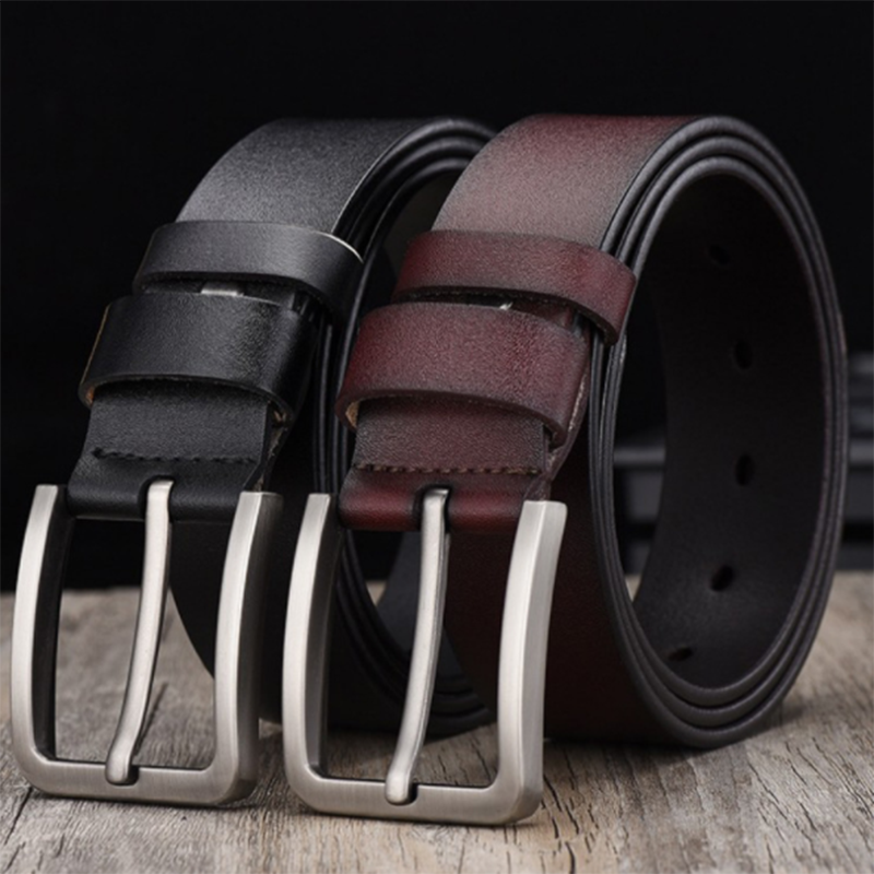Pure leather men&apos;s casual antique leather belt